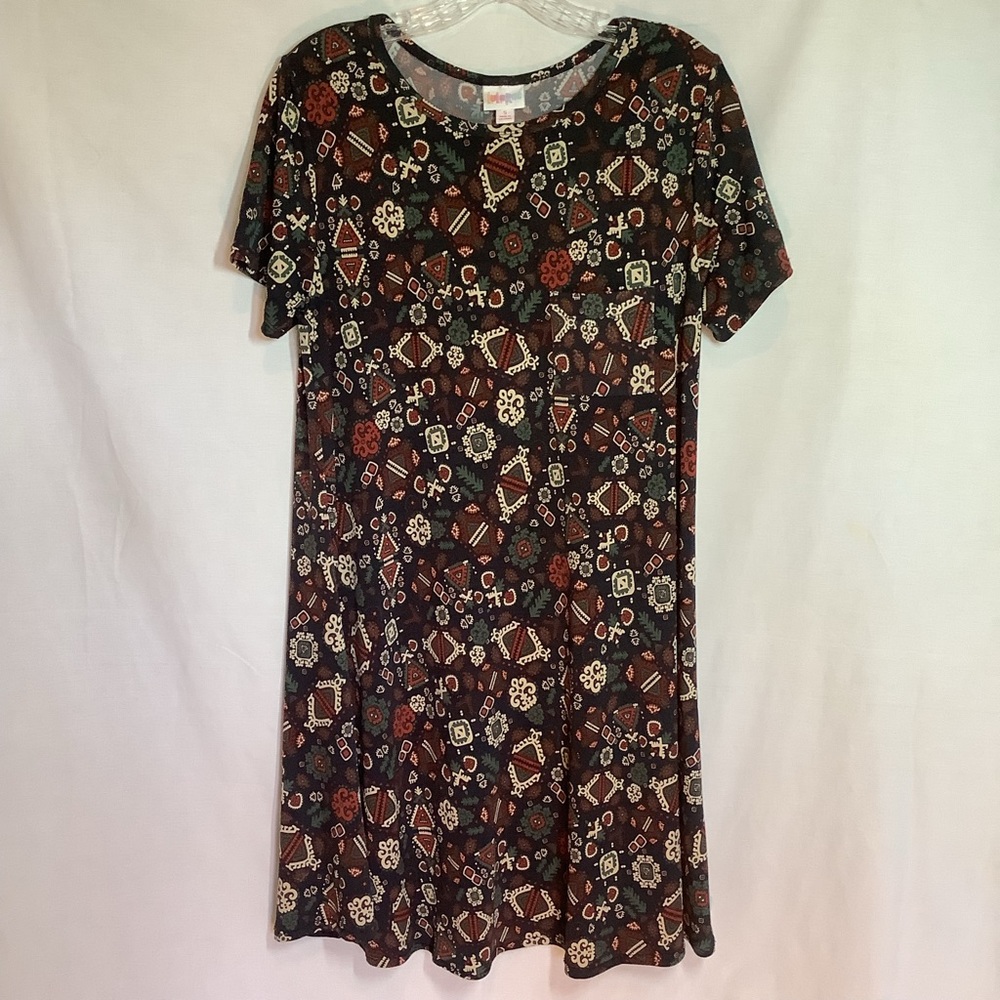 👗 2/$20 LuLa Roe Printed Dress Sz Small